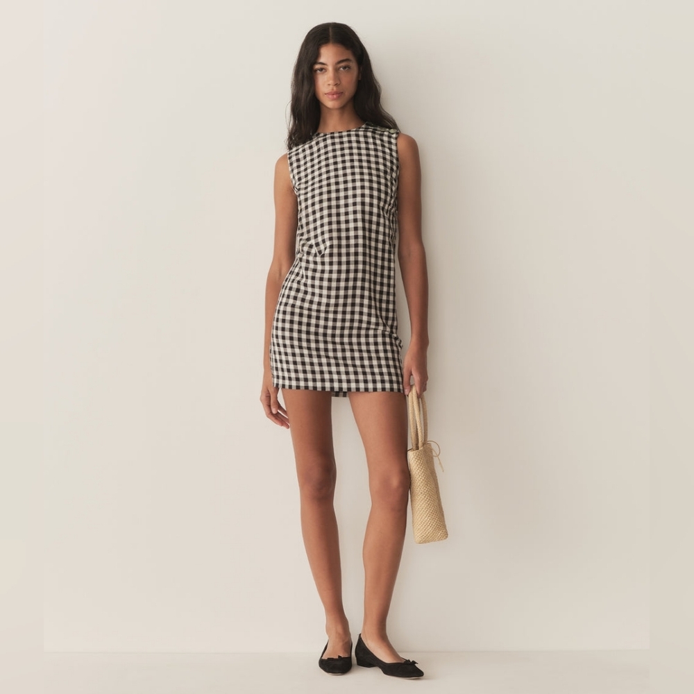 Doen Coralie dress in black marilyn gingham, 4 mini abalogne feminine